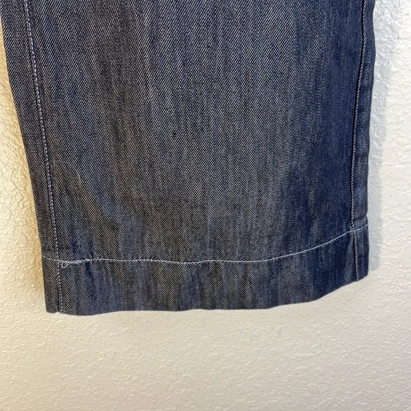 FLAMINGALS Black Wide Leg New with Tag Women's Large Patch Pockets Denim Pants - Picture 5 of 10